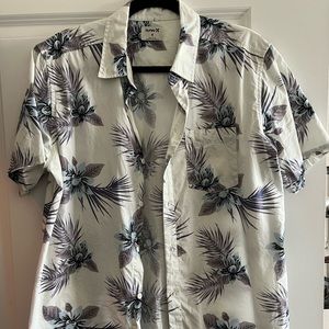 Hurly button up floral print shirt